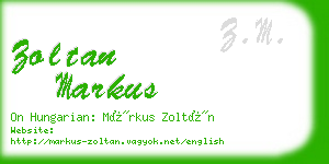 zoltan markus business card